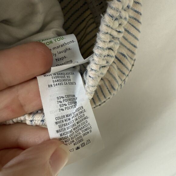 Aerie Chino Shorts Women's Small White Striped 7" Inseam Button Zip Cotton Blend - Picture 6 of 9